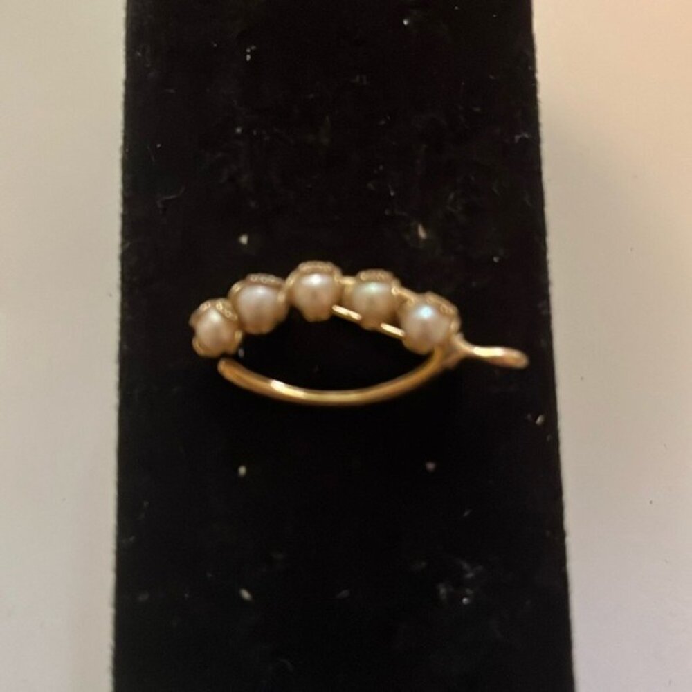 ✨💛 Vintage Gold Brooch with Pearl Accents | Elegant Costume Jewelry 💛✨